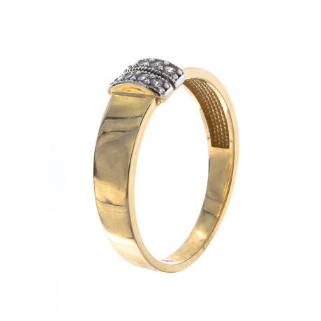 Anillo de oro 9 ktes con circonias. Anillo de oro 9 ktes con circonias.