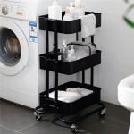 CARRITO MULTIUSO HIERRO 44.5x30.5x75CM NEGRO CARRITO MULTIUSO HIERRO 44.5x30.5x75CM NEGRO