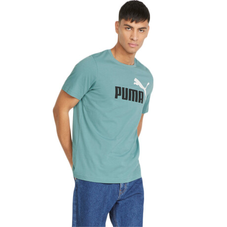 Remera ESS+ 2 Col Logo Tee Light Turquoise