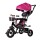 Coche Triciclo Pedal C/ Guía Y Capota Giratorio 360 Rosa