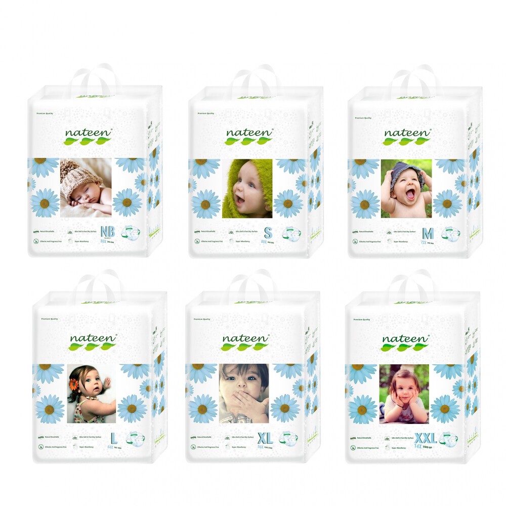 Pañales de Bebé Nateen Premium Paquetón