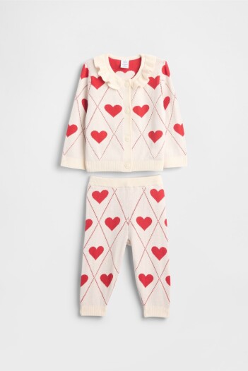Set De Saco Con Pantalón Bebé Hearts