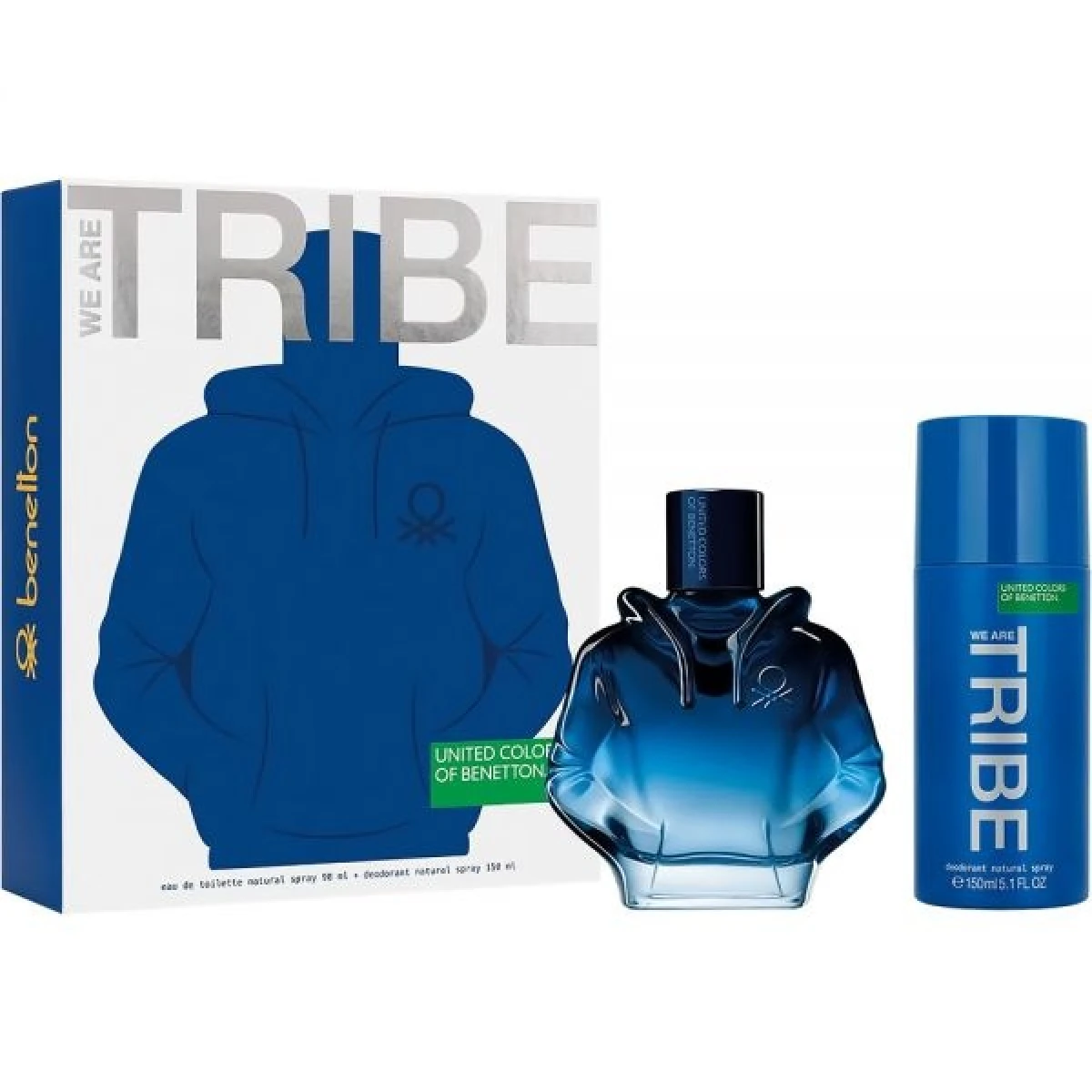 Cofre Benetton Tribe Edt90 Y Deo 150 Ml 