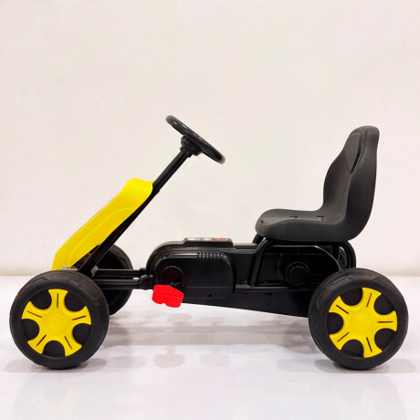 Auto Go Karting Pedal Infantil Cuatriciclo Carrera Amarillo