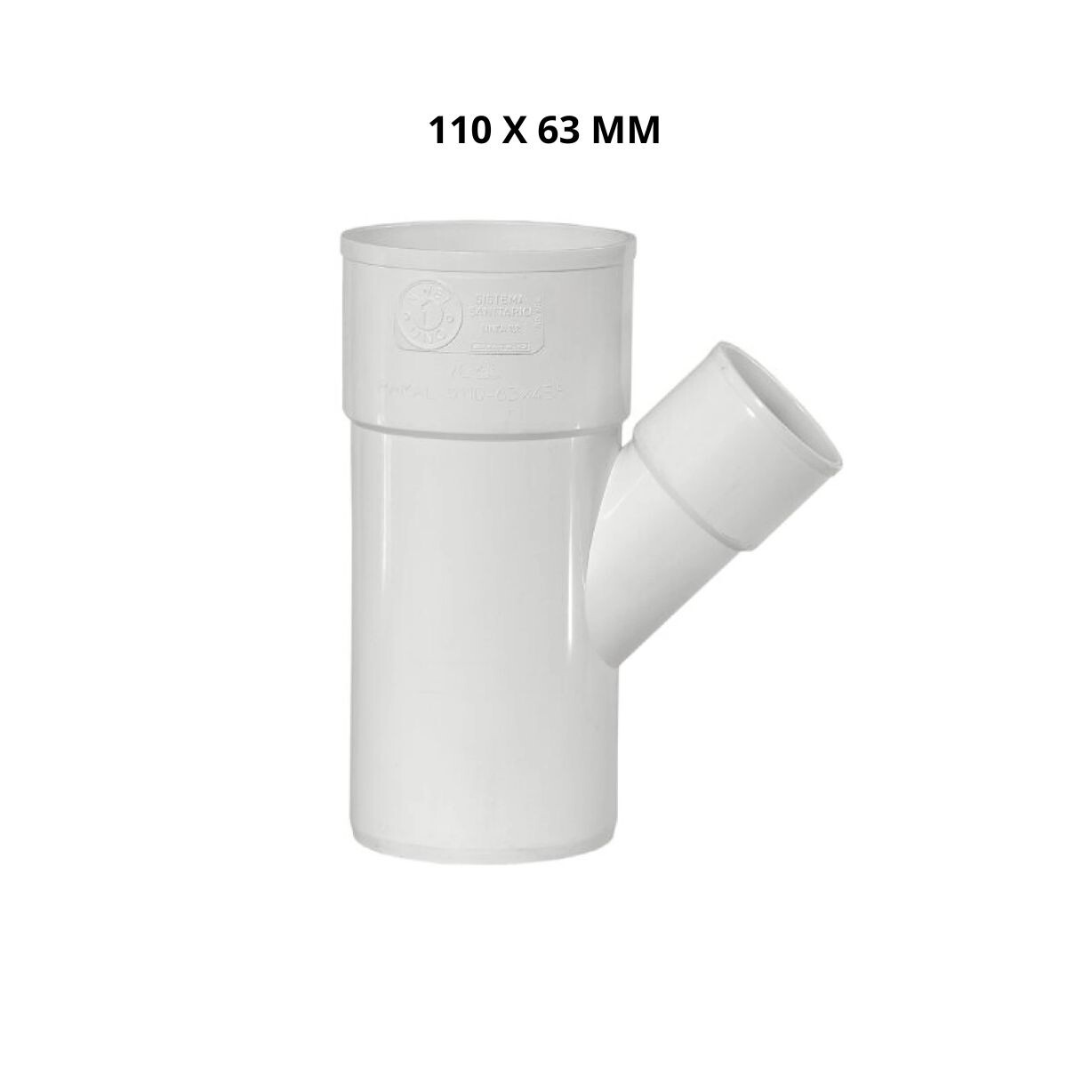 RAMAL Y PVC 110 X 63MM MH Ramal Y Pvc 110 X 63mm Mh