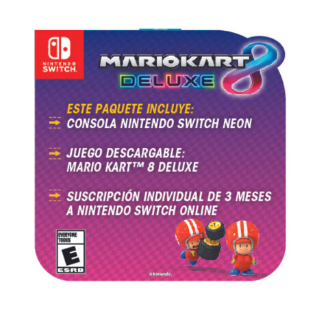 Nintendo Switch Neon V2 + Mario Kart 8 + 3 Meses Online Nintendo Switch Neon V2 + Mario Kart 8 + 3 Meses Online