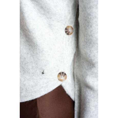 Sweater Botones Gris Melange
