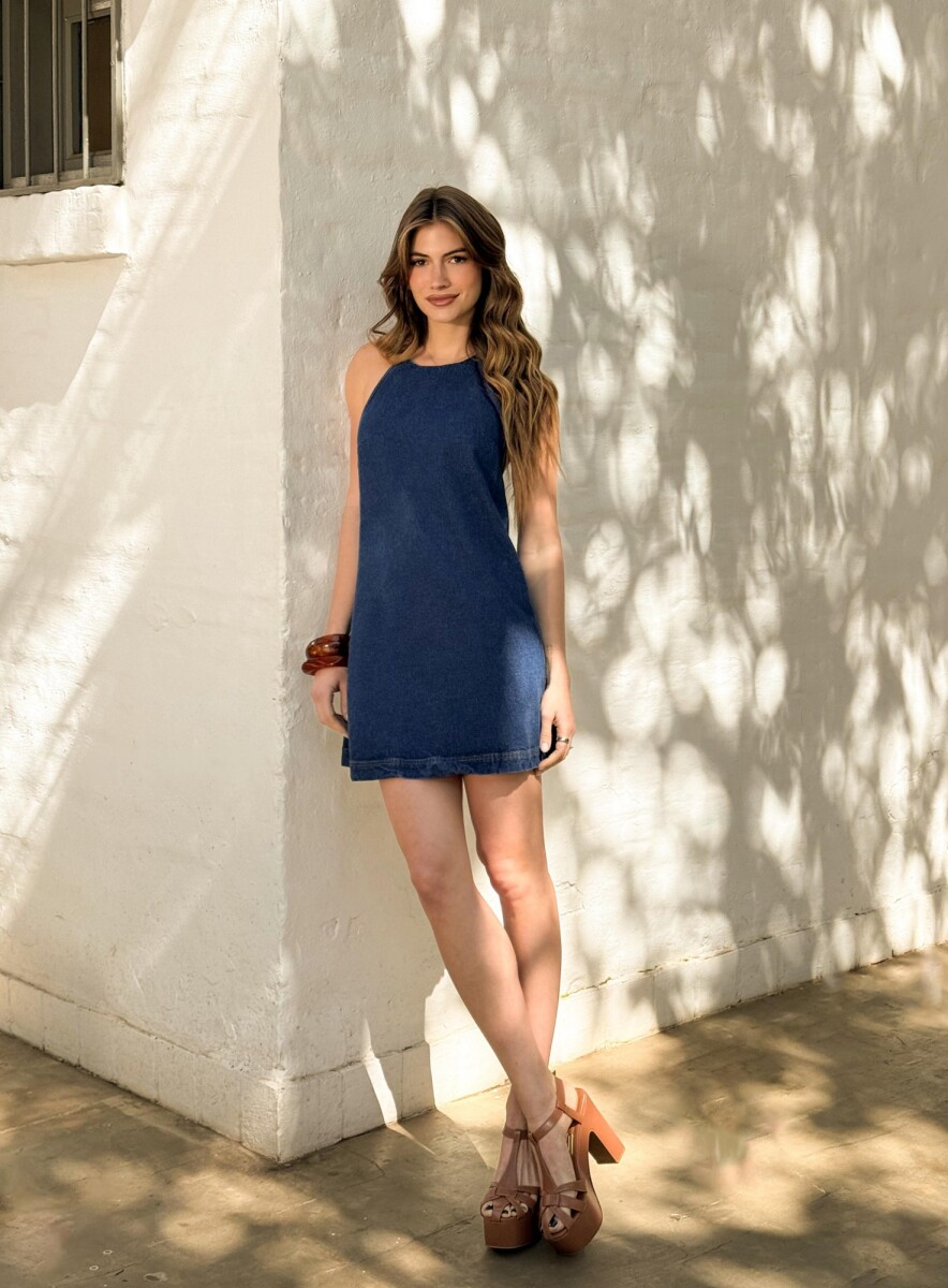 Vestido Gretta Mini Denim Blue 