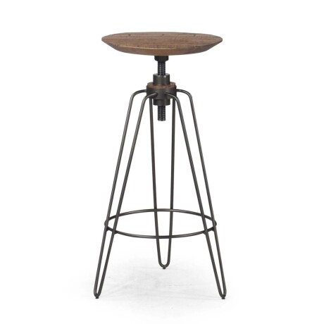 BANQUETA BAR HIERRO-Y-MADERA MARRON YORK