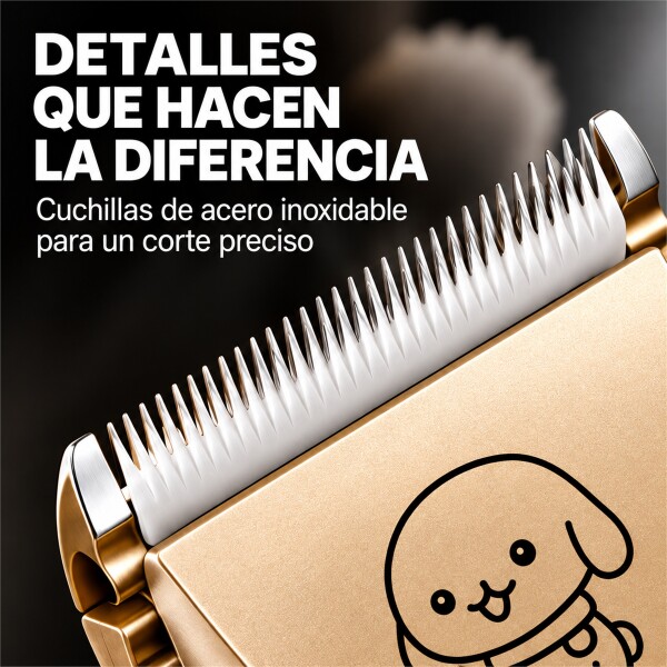 Cortapelo Mascotas con 4 Peines Dorado