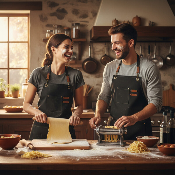 Delantal Gastronómico Jean Cocina Barbería Asado Chef Taller Color Negro