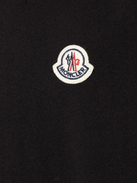Moncler - Camiseta de Algodón con Parche de Logotipo (Paquete de tres) Negro