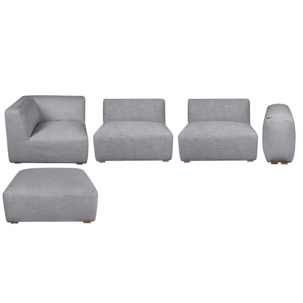 SOFÁ MODULAR CHILL + PUFF - 4 CUERPOS GRIS