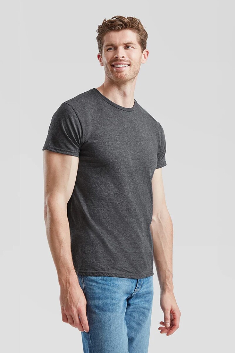 Remera cuello redondo ICONIC 150 - Gris melange oscuro 