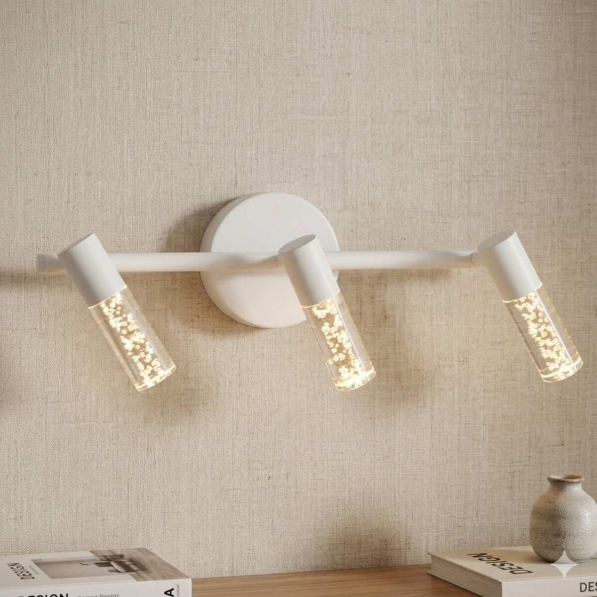 Aplique Led triple cilindro efecto agua 18W 
