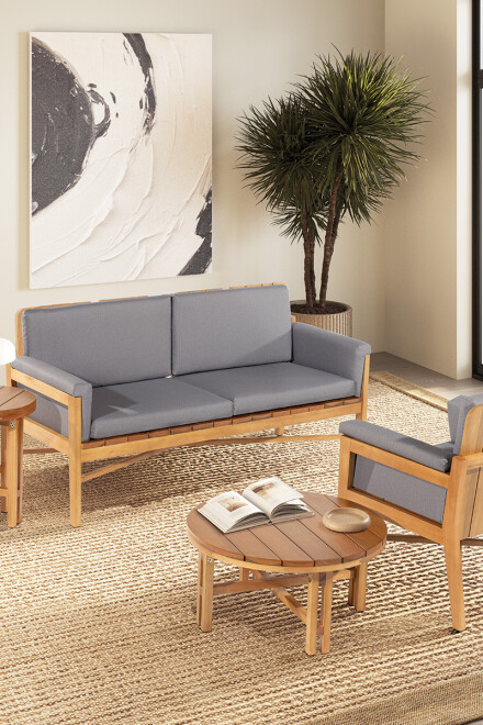 LACUNA SOFA SOFA LACUNA 2 LUGARES ACQUABLOCK CRUDO 156x70x79CM JATOBA