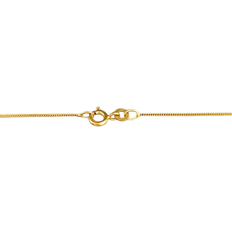 Cadena oro barbada fina-Oro bajo -Sin Piedra-CD8007 Sinpiedra