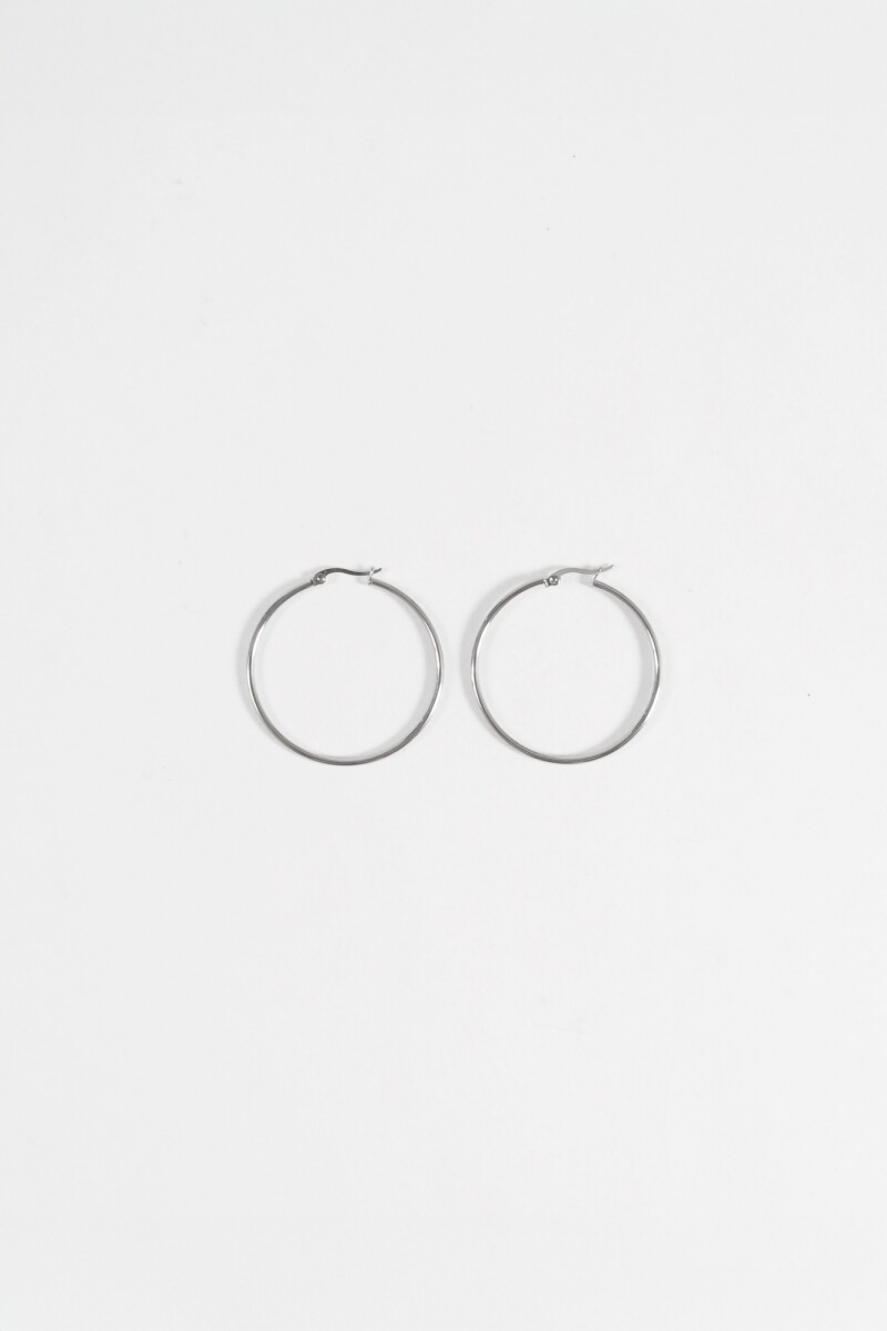 Aros acero extra large - plateado 