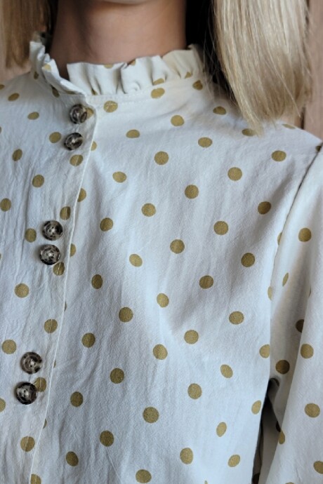 Camisa Carlotta 2.0 Polka Dot Mostaza