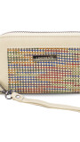 BILLETERA LORENZA HILOS MULTICOLOR C/HUESO