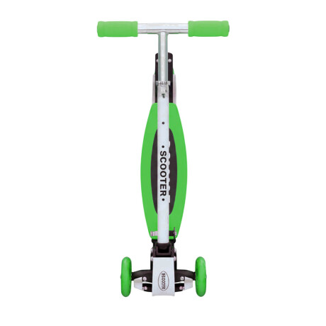Monopatín Tripatin Aluminio Plegable Regulable Scooter Verde