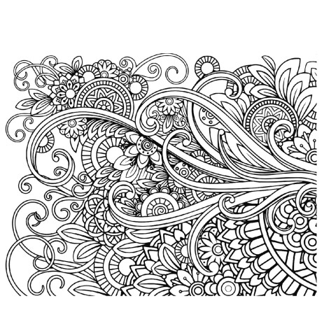 Block x30 Hojas Gigantes 43x30cm P/ Colorear Pintar Naturaleza