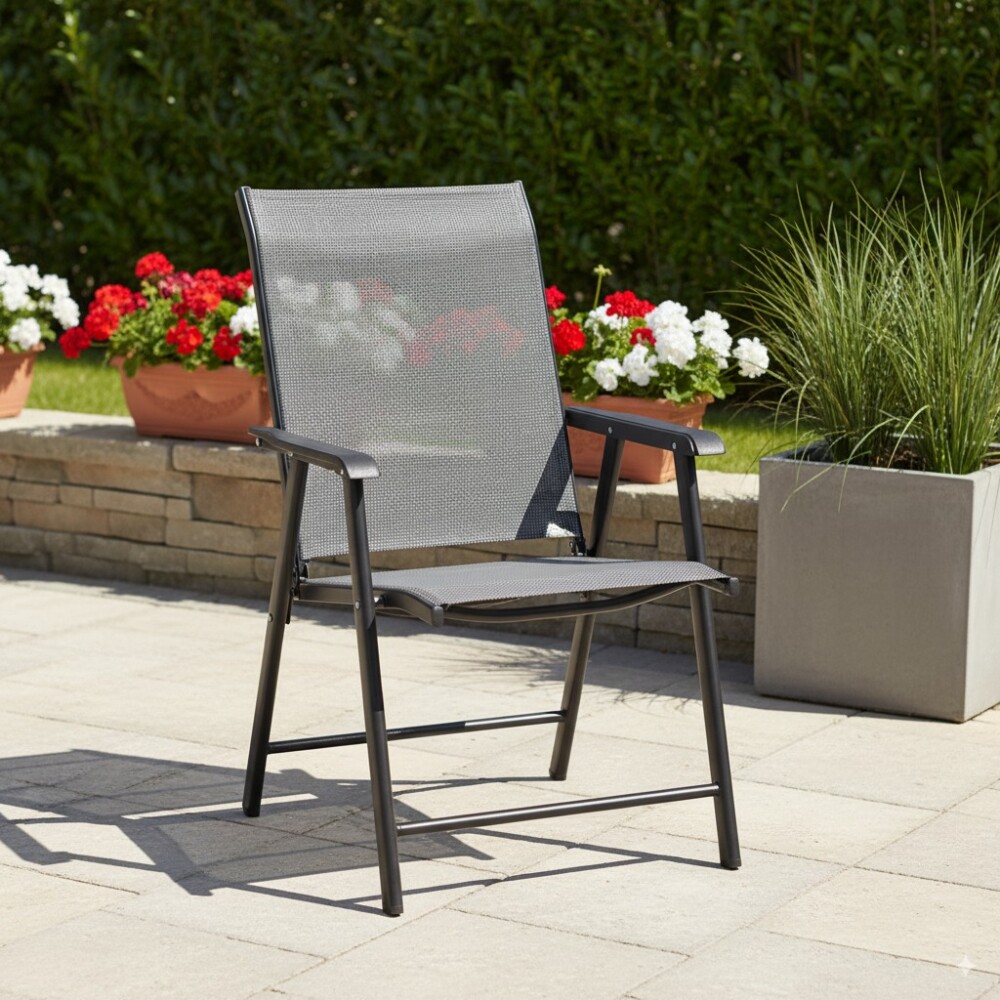 Silla de Textilina con apoyabrazos Plegable Silla de Textilina con apoyabrazos Plegable