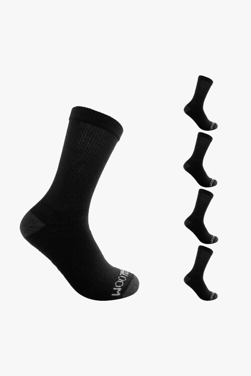 Pack x5 Medias afelpadas caña alta para caballero NEGRO