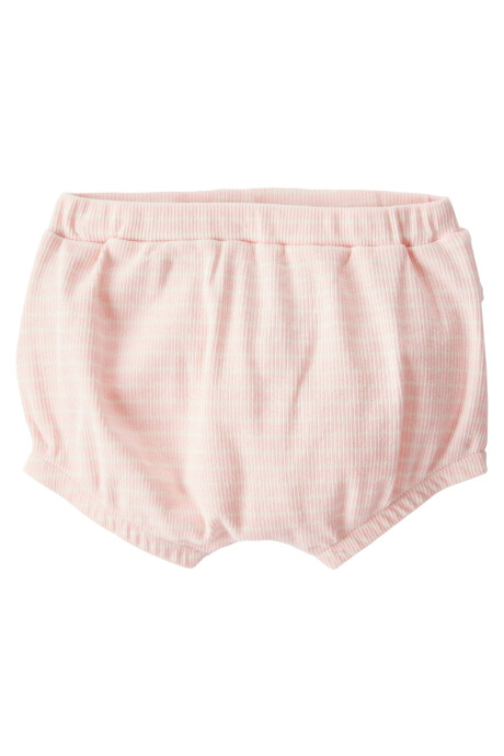 Set dos piezas de algodón orgánico, short y remera, rosado Sin color