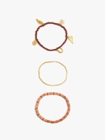 Set De Pulseras Elásticas Con Cuentas multicolor