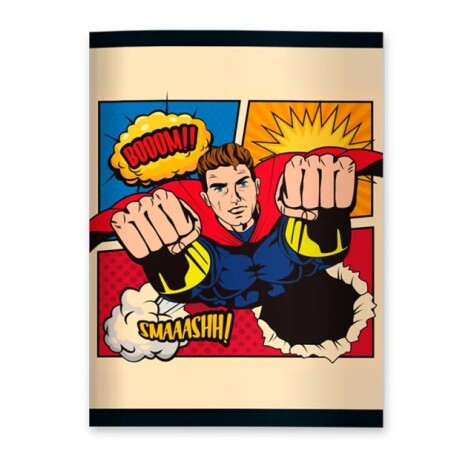 Cuaderno Campus Engrampado 96 Hojas Rayado Super Heroe de Comic