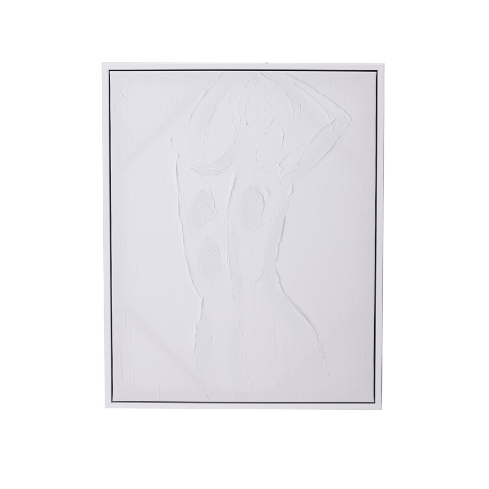 CUADRO MADERA BLANCO SILHOUETTE 40X50