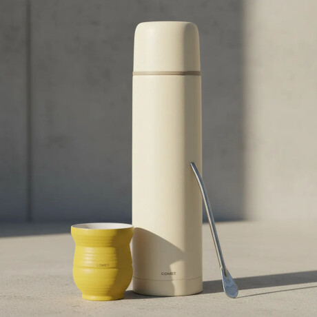 Set Matero Termo Bala 750ml +mate 140ml +bombilla regalo Mostaza