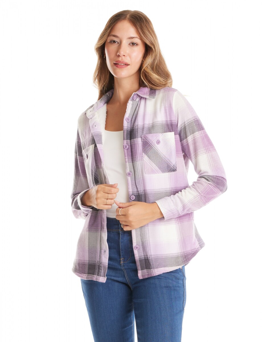 Sobrecamisa Soft Cuadros - Lavanda/multi 