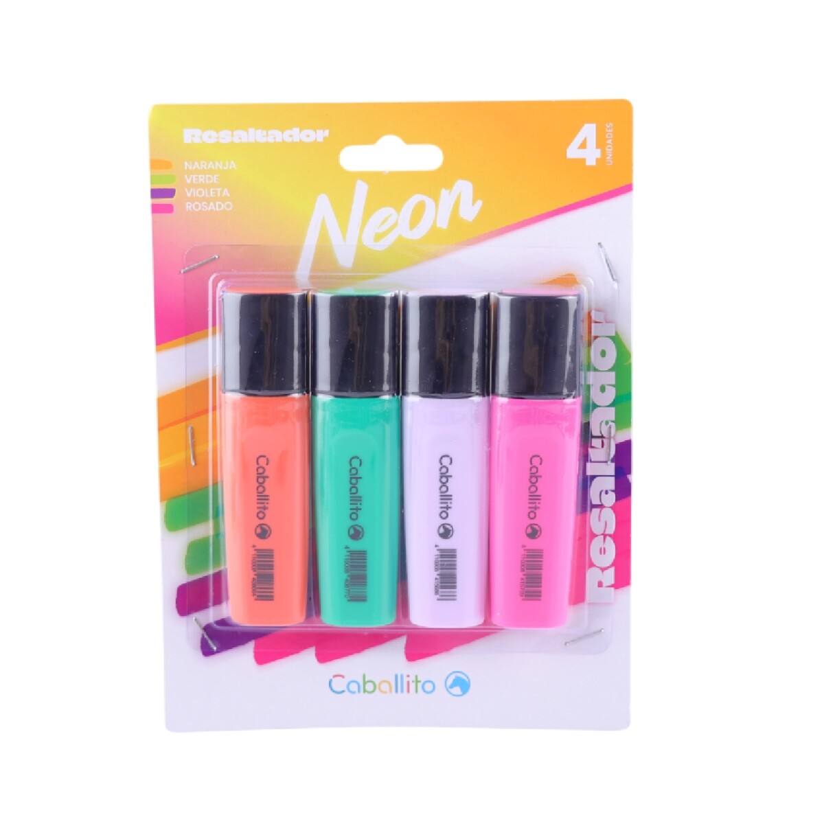 RESALTADOR CABALLITO 4 COLORES NEON 