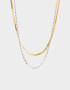 Collares Cortos De metal Collar Corto Multicadena Biplating - Combinacion Bicolor