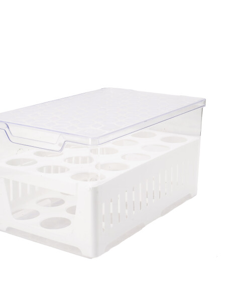 CONTENEDOR PORTA HUEVOS 30 HUEVOS TRANSPARENTE