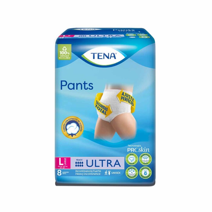 TENA PANTS ULTRA GDE X 8 UNID única