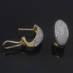Caravanas en oro 18k 2 tonos con brillantes Caravanas en oro 18k 2 tonos con brillantes