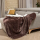 Manta sherpa 150 x 200 1 plaza y media MARRON