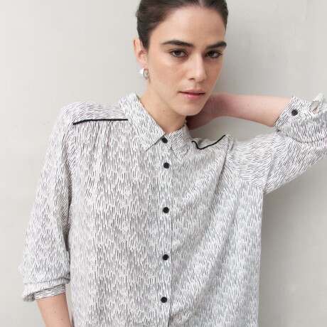 CAMISA ALTHEA Negro/Blanco