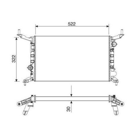 RADIADOR CHEVROLET CELTA 1.0 1.4 06/11 S/AA 522X322 - RADIADOR CHEVROLET CELTA 1.0 1.4 06/11 S/AA 522X322 -