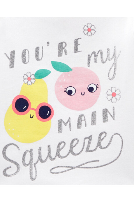 Pijama cuatro piezas de algodón, pantalón, short y dos remeras manga corta Sin color