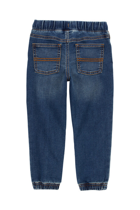 Pantalón jean con cordón Sin color
