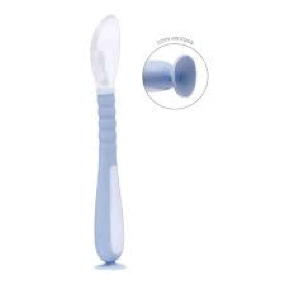 Cuchara flexible con ventosa BUBA celeste