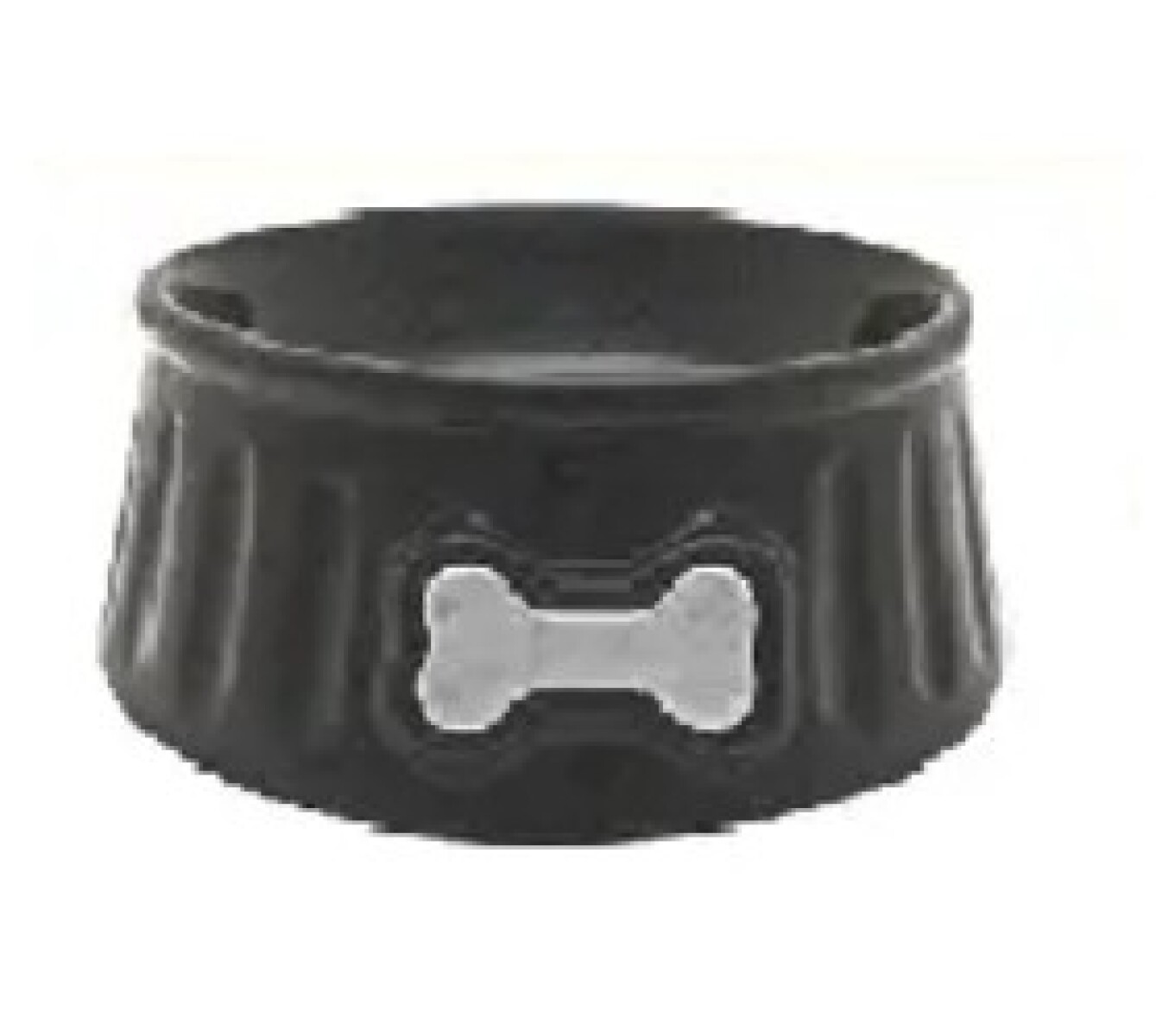 COMEDERO BEBEDERO DE CERAMICA 350 ML NEGRO 