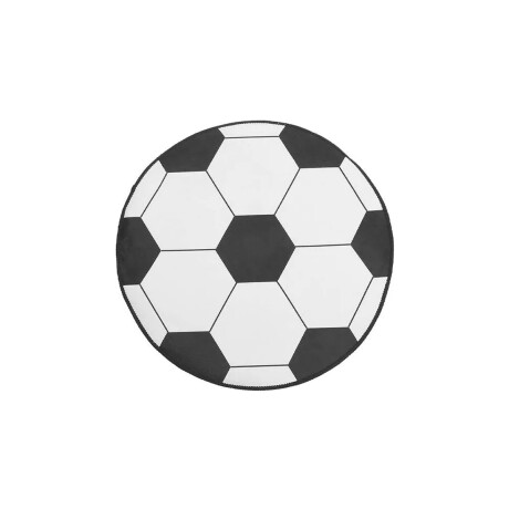Alfombra para baño forma pelota fútbol Negro