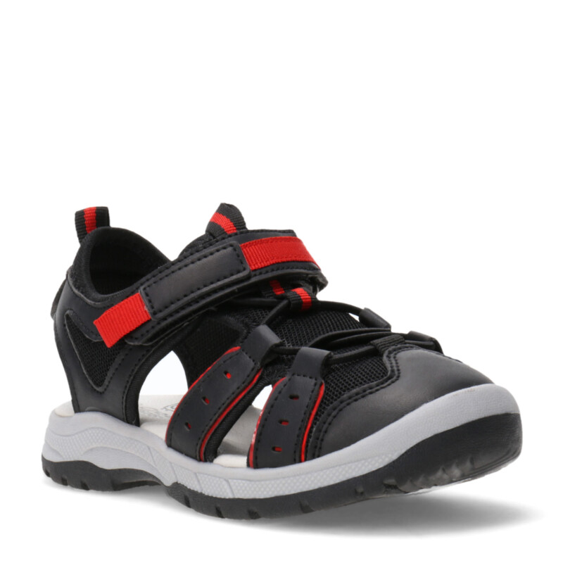 Sandalia de Niños Croco Kids DEPI deportiva con puntera cerrada Negro
