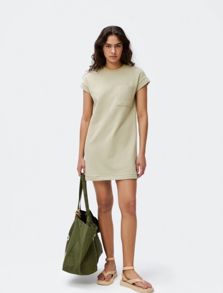 VESTIDO CORTO BÁSICO TEXTURIZADO VESTIDO MM FEM