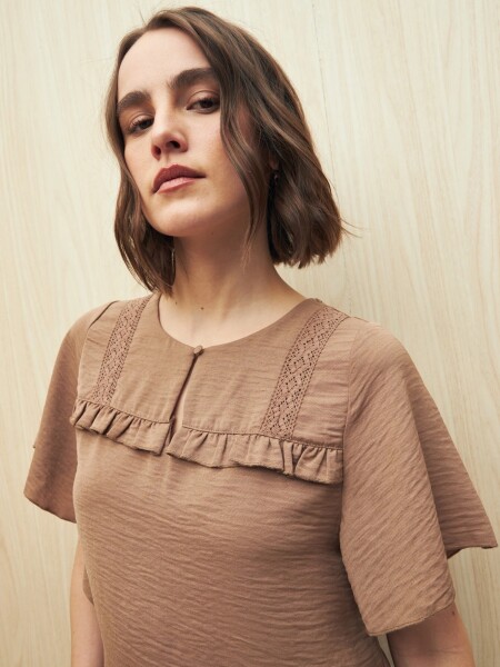 BLUZA ALLIOE BUTTER MARRON